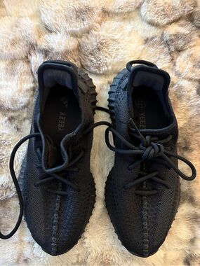 Yeezy Men’s Triple Black Knit Sneakers